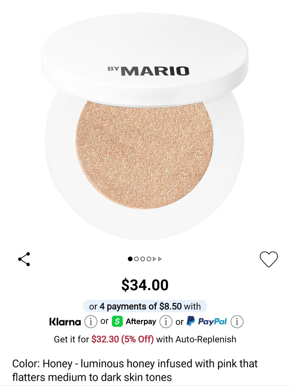 BY MARIO Luminous Honey Highlighter